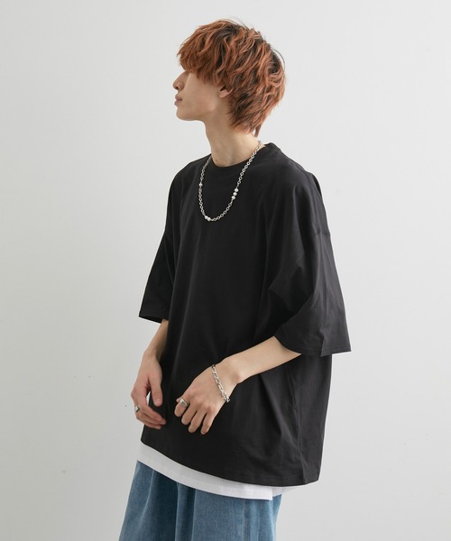 JUNRED（ジュンレッド）の「【tai x JUNRed】ルーズシルエットアンサンブル（Tシャツ＋タンクトップセット）（Tシャツ/カットソー・メンズ・ホワイト/ブラック/グリーン系その他2/ブルー系その他4・S/M/L）」の3枚目の写真