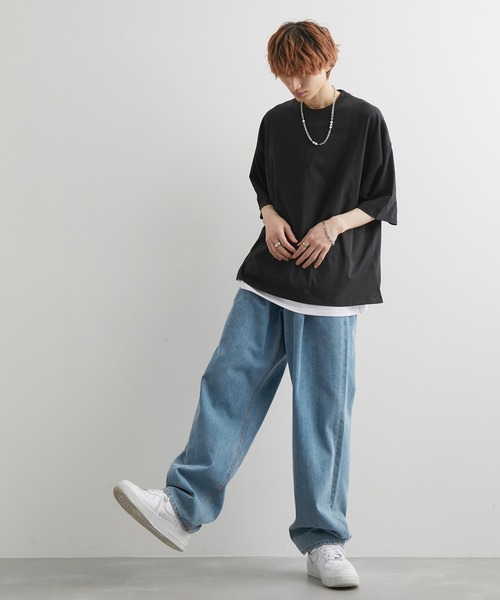 JUNRED（ジュンレッド）の「【tai x JUNRed】ルーズシルエットアンサンブル（Tシャツ＋タンクトップセット）（Tシャツ/カットソー・メンズ・ホワイト/ブラック/グリーン系その他2/ブルー系その他4・S/M/L）」の22枚目の写真