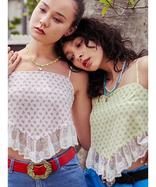 PAMEO POSE（パメオポーズ）の「Flower Queen Cami（キャミソール・レディース・ホワイト/イエロー・FREE）」の10枚目の写真