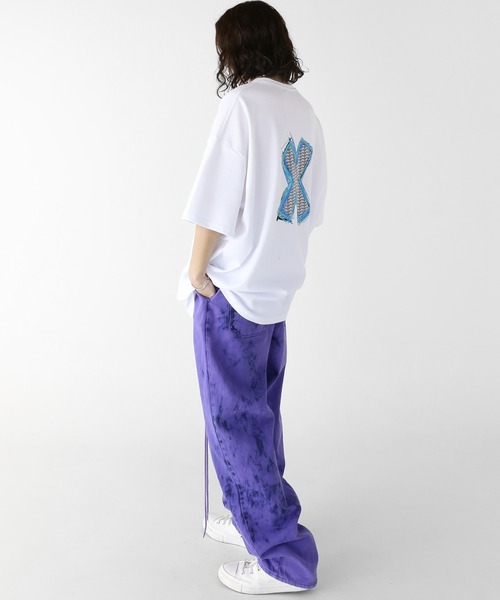 minsobi（ミンソビ）の「タイダイデニムバルーンパンツ（デニムパンツ・メンズ・パープル/ピンク・FREE）」の18枚目の写真