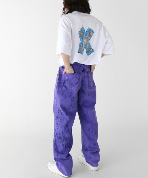 minsobi（ミンソビ）の「タイダイデニムバルーンパンツ（デニムパンツ・メンズ・パープル/ピンク・FREE）」の15枚目の写真