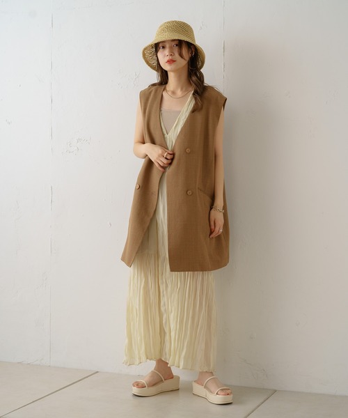 Kastane（カスタネ）の「メッシュバケットハット（ハット・レディース・ブラック/ライトベージュ・FREE）」の5枚目の写真