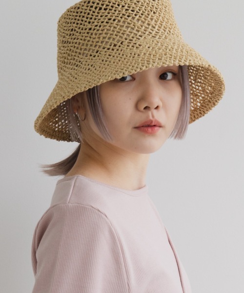 Kastane（カスタネ）の「メッシュバケットハット（ハット・レディース・ブラック/ライトベージュ・FREE）」の9枚目の写真
