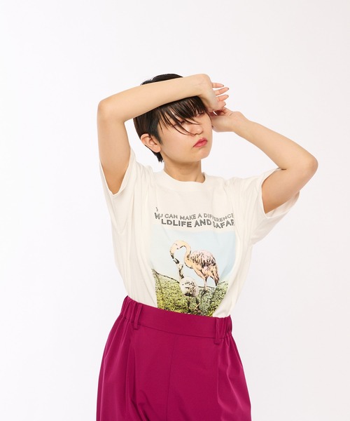 ear PAPILLONNER（イアパピヨネ）の「【Goodwear】別注アニマルTシャツ（Tシャツ/カットソー・レディース・ホワイト/ホワイト系その他/ホワイト系その他2・FREE）」の21枚目の写真