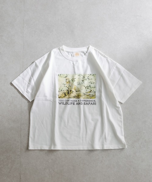ear PAPILLONNER（イアパピヨネ）の「【Goodwear】別注アニマルTシャツ（Tシャツ/カットソー・レディース・ホワイト/ホワイト系その他/ホワイト系その他2・FREE）」の4枚目の写真