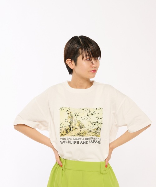 ear PAPILLONNER（イアパピヨネ）の「【Goodwear】別注アニマルTシャツ（Tシャツ/カットソー・レディース・ホワイト/ホワイト系その他/ホワイト系その他2・FREE）」の13枚目の写真