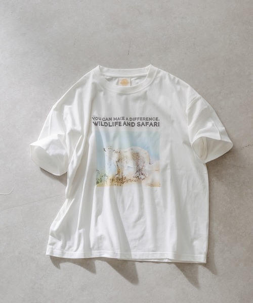 ear PAPILLONNER（イアパピヨネ）の「【Goodwear】別注アニマルTシャツ（Tシャツ/カットソー・レディース・ホワイト/ホワイト系その他/ホワイト系その他2・FREE）」の5枚目の写真