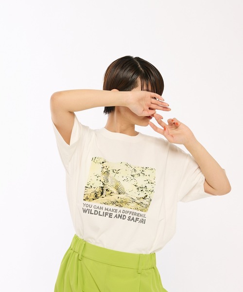 ear PAPILLONNER（イアパピヨネ）の「【Goodwear】別注アニマルTシャツ（Tシャツ/カットソー・レディース・ホワイト/ホワイト系その他/ホワイト系その他2・FREE）」の14枚目の写真