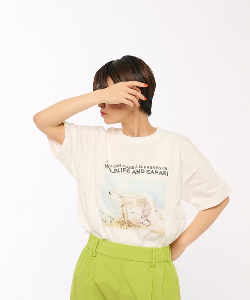ear PAPILLONNER（イアパピヨネ）の「【Goodwear】別注アニマルTシャツ（Tシャツ/カットソー・レディース・ホワイト/ホワイト系その他/ホワイト系その他2・FREE）」の17枚目の写真