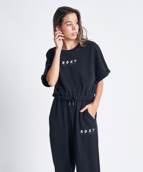 ROXY(ロキシー)の「IN THE GROOVE CROP S/ロキシー半袖Tシャツ(Tシャツ/カットソー・レディース・ベージュ/ブラック/グリーン・MEDIUM/LARGE/SMALL)」の2枚目の写真