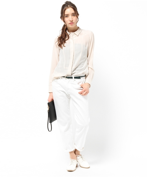 qualite(カリテ)の「【GOOD LUCK SERIES】レーヨンシルクウォッシャブル(シャツ/ブラウス・レディース・オフホワイト/アイボリー/シルバー・2/1)」の7枚目の写真