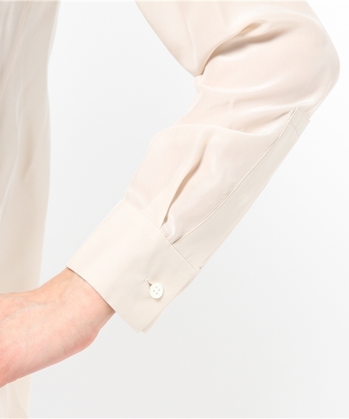 qualite(カリテ)の「【GOOD LUCK SERIES】レーヨンシルクウォッシャブル(シャツ/ブラウス・レディース・オフホワイト/アイボリー/シルバー・2/1)」の11枚目の写真