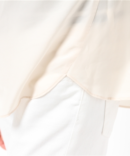 qualite(カリテ)の「【GOOD LUCK SERIES】レーヨンシルクウォッシャブル(シャツ/ブラウス・レディース・オフホワイト/アイボリー/シルバー・2/1)」の12枚目の写真