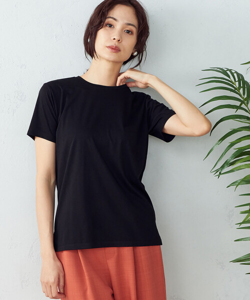 COMME CA ISM（コムサイズム）の「抗菌防臭　Ｔシャツ（Tシャツ/カットソー・レディース・ホワイト/ライトグレー/ブラック/ベージュ・SMALL/MEDIUM/LARGE）」の11枚目の写真