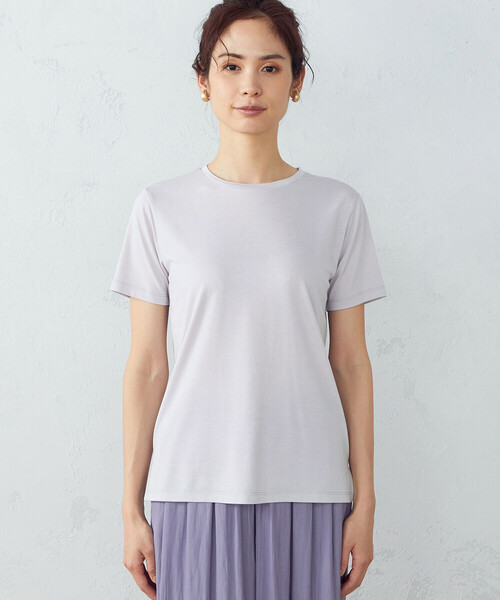 COMME CA ISM（コムサイズム）の「抗菌防臭　Ｔシャツ（Tシャツ/カットソー・レディース・ホワイト/ライトグレー/ブラック/ベージュ・SMALL/MEDIUM/LARGE）」の13枚目の写真