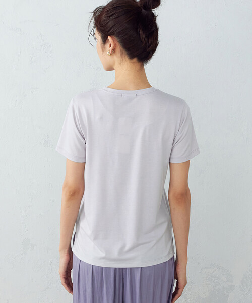 COMME CA ISM（コムサイズム）の「抗菌防臭　Ｔシャツ（Tシャツ/カットソー・レディース・ホワイト/ライトグレー/ブラック/ベージュ・SMALL/MEDIUM/LARGE）」の15枚目の写真