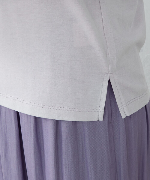 COMME CA ISM（コムサイズム）の「抗菌防臭　Ｔシャツ（Tシャツ/カットソー・レディース・ホワイト/ライトグレー/ブラック/ベージュ・SMALL/MEDIUM/LARGE）」の18枚目の写真