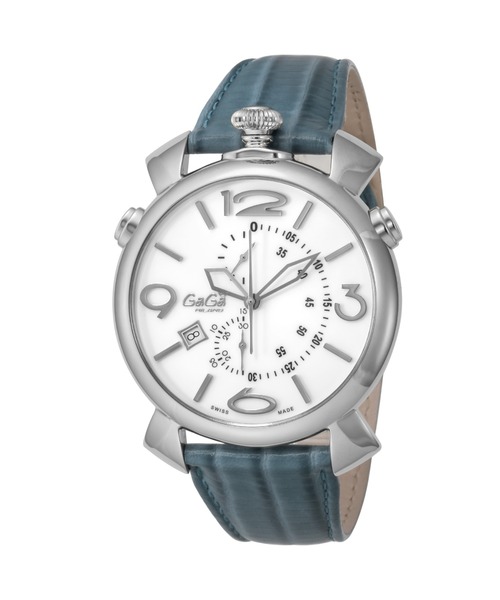 GaGa MILANO(ガガミラノ)の「GaGa MILANO/ガガミラノ THINCHRONO46MM 腕時計 509702BJ-N メンズ(アナログ腕時計・メンズ・ライトブルー・FREE)」の1枚目の写真