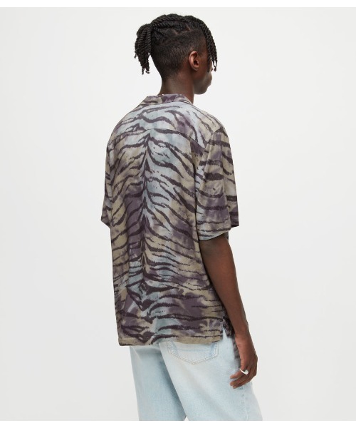 ALLSAINTS（オールセインツ）の「KISLI TIGER STRIPE SHIRT | KISLI タイガー ストライプ シャツ（シャツ/ブラウス・メンズ・グリーン系その他・S/L/M/XS）」の7枚目の写真