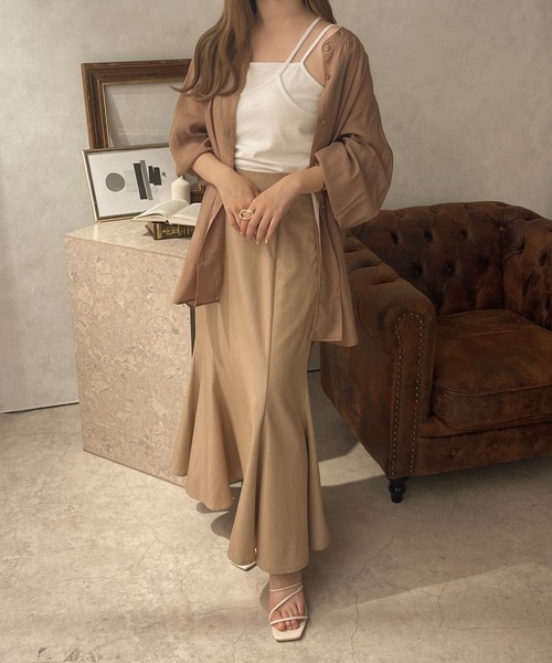 apres jour clair（アプレジュールクレア）の「【apres jour clair】1周年記念アイテム / レイヤードキャミ【ZOZOTOWN限定アイテム】（キャミソール・レディース・ダークブラウン/オフホワイト/アイボリー・X-LARGE/フリー）」の10枚目の写真