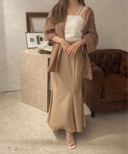 apres jour clair（アプレジュールクレア）の「【apres jour clair】1周年記念アイテム / レイヤードキャミ【ZOZOTOWN限定アイテム】（キャミソール・レディース・ダークブラウン/オフホワイト/アイボリー・X-LARGE/フリー）」の11枚目の写真