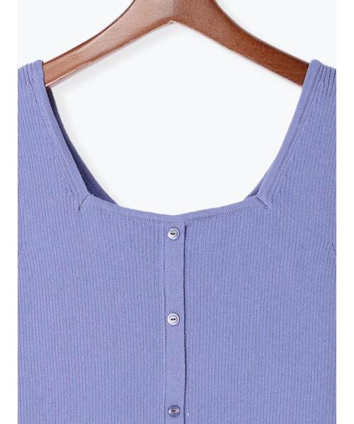 Te chichi（テチチ）の「リブニットタンクトップ（タンクトップ・レディース・パープル/ブラック/オフホワイト/キナリ・ﾌﾘ-）」の10枚目の写真