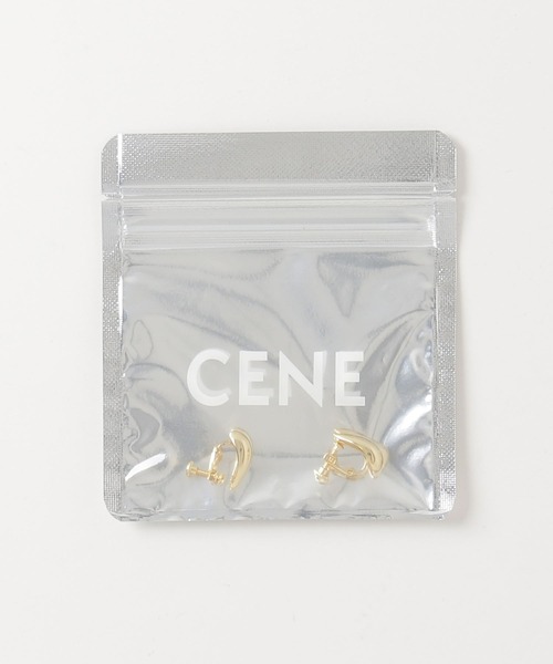 CENE（セネ）の「【CENE】セネ/ ドロップフープイヤリング（イヤリング・レディース・ゴールド/シルバー・FREE）」の4枚目の写真
