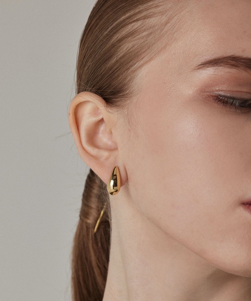 CENE（セネ）の「【CENE】セネ/ ドロップフープイヤリング（イヤリング・レディース・ゴールド/シルバー・FREE）」の5枚目の写真