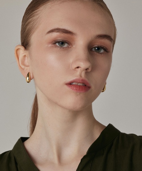 CENE（セネ）の「【CENE】セネ/ ドロップフープイヤリング（イヤリング・レディース・ゴールド/シルバー・FREE）」の7枚目の写真