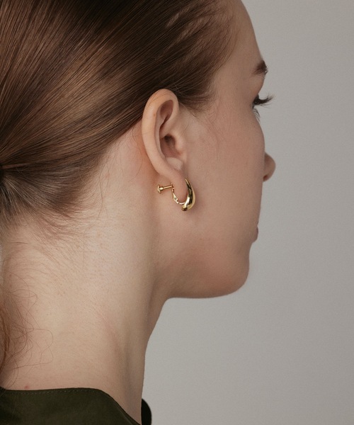 CENE（セネ）の「【CENE】セネ/ ドロップフープイヤリング（イヤリング・レディース・ゴールド/シルバー・FREE）」の8枚目の写真