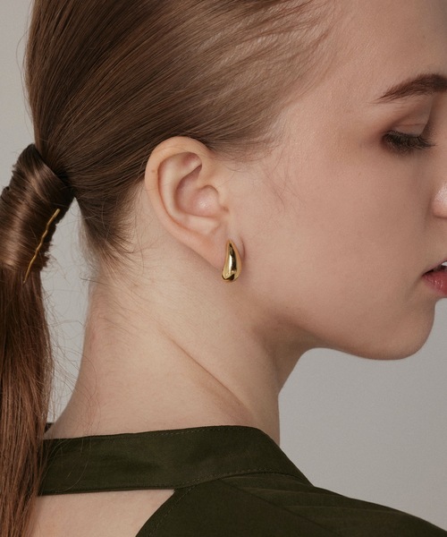 CENE（セネ）の「【CENE】セネ/ ドロップフープイヤリング（イヤリング・レディース・ゴールド/シルバー・FREE）」の10枚目の写真