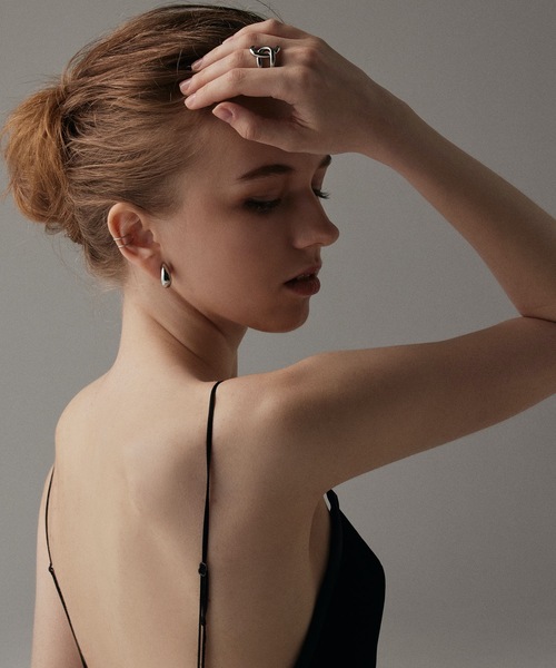 CENE（セネ）の「【CENE】セネ/ ドロップフープイヤリング（イヤリング・レディース・ゴールド/シルバー・FREE）」の18枚目の写真