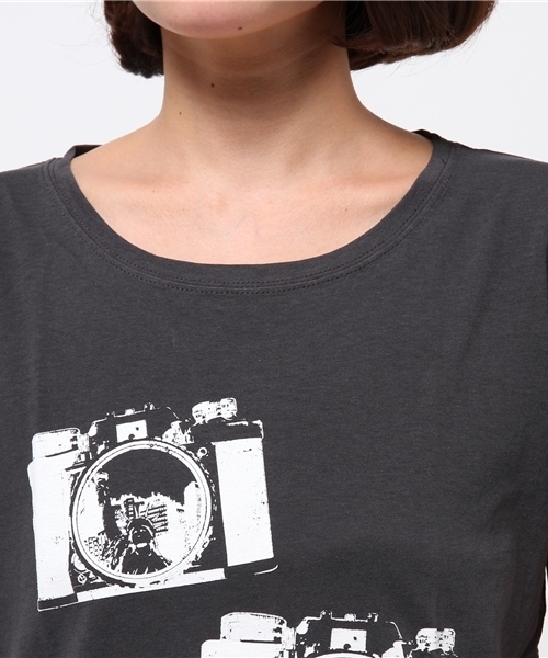OUTLET（アウトレット）の「【CAPRICIEUX LE'MAGE】プリントフレンチT（Tシャツ/カットソー・レディース・ブラック系その他/ホワイト系その他・FREE）」の6枚目の写真