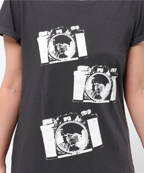 OUTLET（アウトレット）の「【CAPRICIEUX LE'MAGE】プリントフレンチT（Tシャツ/カットソー・レディース・ブラック系その他/ホワイト系その他・FREE）」の8枚目の写真