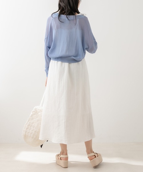 OLIVE des OLIVE（オリーブデオリーブ）の「シアーカーディガン（カーディガン/ボレロ・レディース・ブラック/オレンジ/ブルー/オフホワイト・FREE）」の19枚目の写真