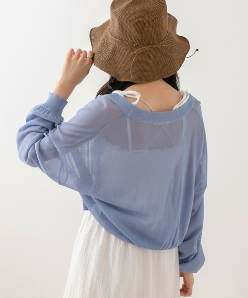 OLIVE des OLIVE（オリーブデオリーブ）の「シアーカーディガン（カーディガン/ボレロ・レディース・ブラック/オレンジ/ブルー/オフホワイト・FREE）」の22枚目の写真