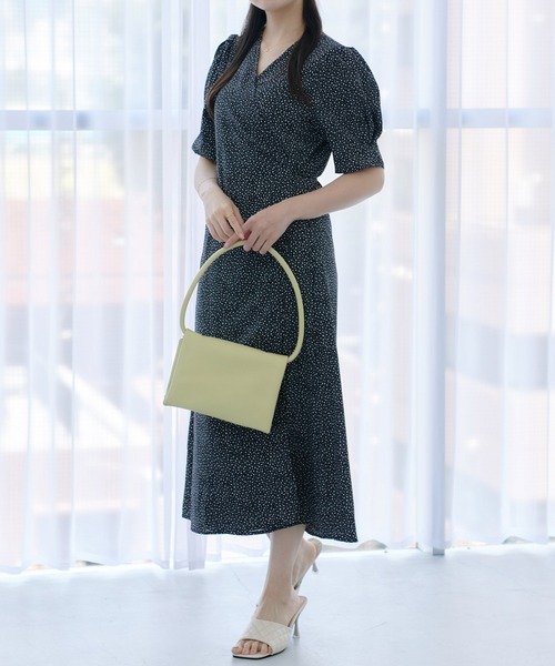 Lamoa（ラモア）の「Lamoa/小花柄 カシュクール ワンピース（ワンピース・レディース・ブラック/グリーン・FREE）」の17枚目の写真