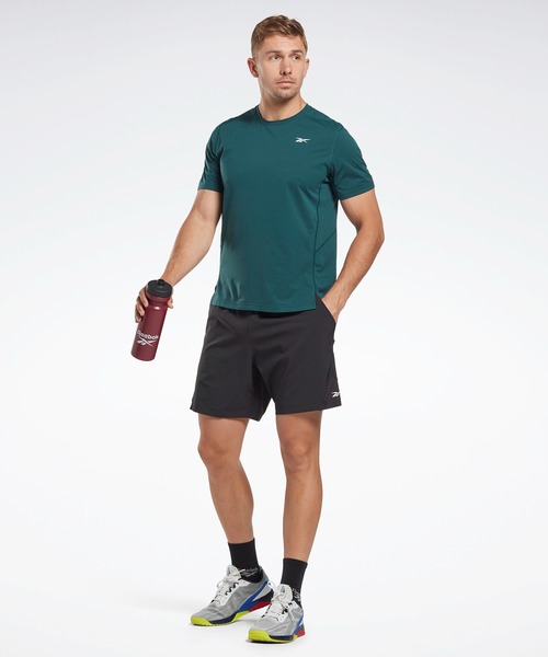 Reebok(リーボック)の「ユナイテッド バイ フィットネス ムーブソフト Tシャツ / United By Fitness MoveSoft T-Shirt(Tシャツ/カットソー・メンズ・グリーン/ブラック・MEDIUM/XX-LARGE/XXX-LARGE/X-LARGE/X-SMALL/LARGE/SMALL)」の4枚目の写真
