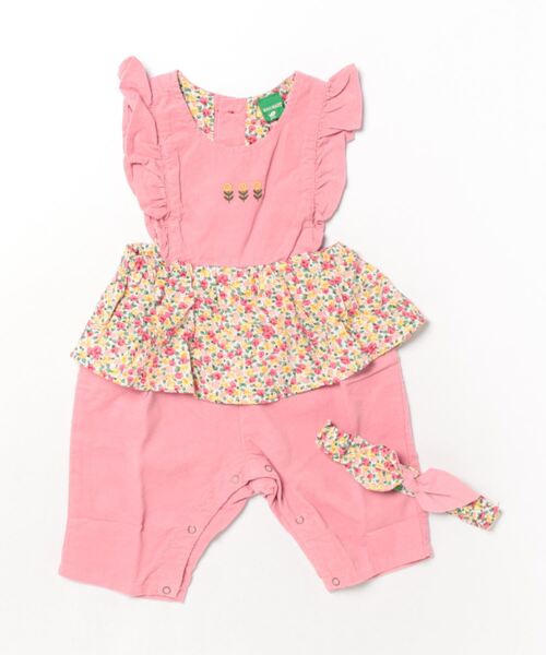 RAGMART（ラグマート）の「ヘアバンド＆サロペットセット（サロペット/オーバーオール・キッズ・ピンク/モカ/イエロー・80ｃｍ/70cm/90cm）」の3枚目の写真