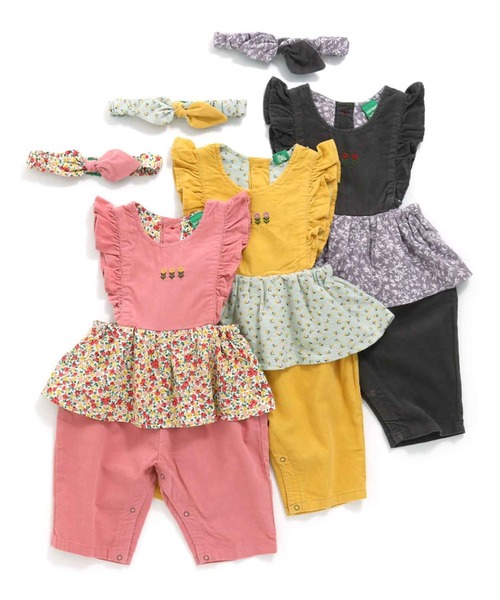 RAGMART（ラグマート）の「ヘアバンド＆サロペットセット（サロペット/オーバーオール・キッズ・ピンク/モカ/イエロー・80ｃｍ/70cm/90cm）」の4枚目の写真