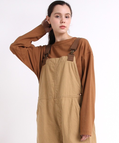 RNA-N(アールエヌエーエヌ)の「M1913 プレーティング天竺ロング丈ロングTシャツ(Tシャツ/カットソー・レディース・グレイッシュブルー/ブラウン/アイボリー/スミクロ・MEDIUM)」の4枚目の写真
