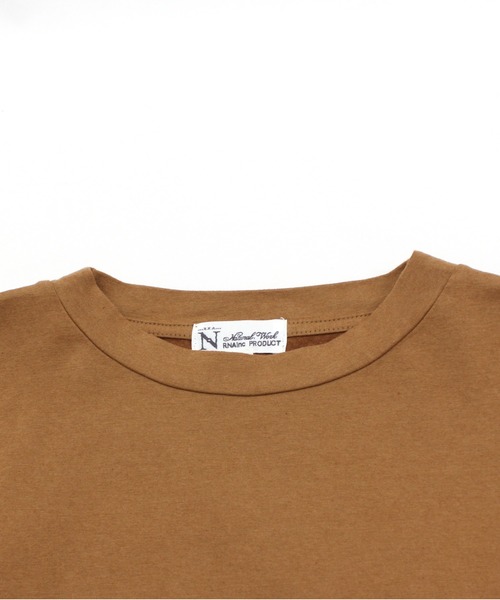 RNA-N(アールエヌエーエヌ)の「M1913 プレーティング天竺ロング丈ロングTシャツ(Tシャツ/カットソー・レディース・グレイッシュブルー/ブラウン/アイボリー/スミクロ・MEDIUM)」の16枚目の写真