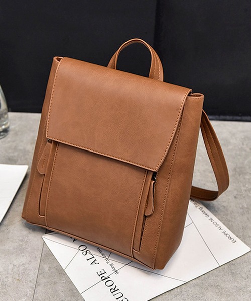 florist(フローリスト)の「【3WAY】フラップデザインのランドセル調レザーリュック/ショルダーバッグ(ショルダーバッグ・レディース・グリーン/グレー/キャメル/ブラック・FREE)」の18枚目の写真