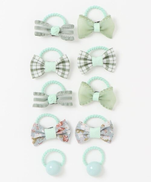 カラフルリボンヘアゴムセット(KIDS）（ヘアゴム）｜frangipani