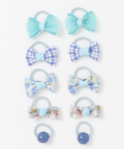 カラフルリボンヘアゴムセット(KIDS）（ヘアゴム）｜frangipani