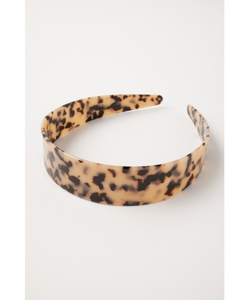 MOUSSY（マウジー）の「CLASSIC WIDE ヘッドバンド（カチューシャ・レディース・ベージュ/ブラウン・FREE）」の2枚目の写真