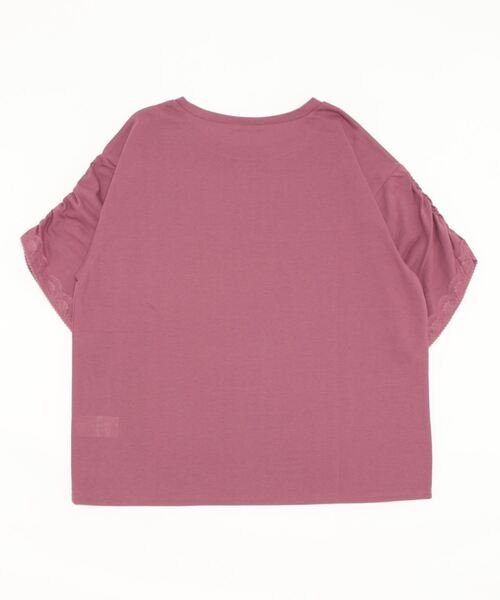 axes femme(アクシーズファム)の「汗染み防止ラメ刺繍Tシャツ(Tシャツ/カットソー・レディース・キナリ/ピンク/ブラック・FREE)」の4枚目の写真