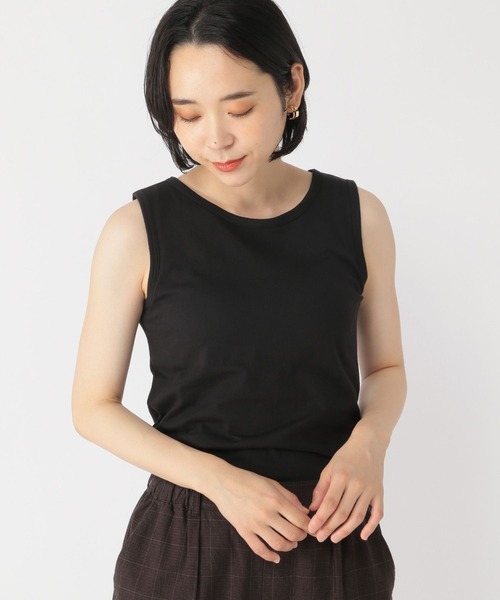 studio CLIP(スタディオクリップ)の「カップ付きタンクトップ(タンクトップ・レディース・ブラック/ブラウン/その他1・SMALL/MEDIUM/LARGE)」の2枚目の写真