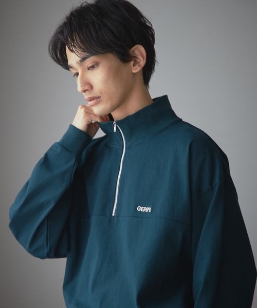 LOWRYS FARM(ローリーズファーム)の「GERRYハーフZIP 165507(パーカー・メンズ・オレンジ/ブルー/グリーン・MEDIUM/LARGE)」の2枚目の写真
