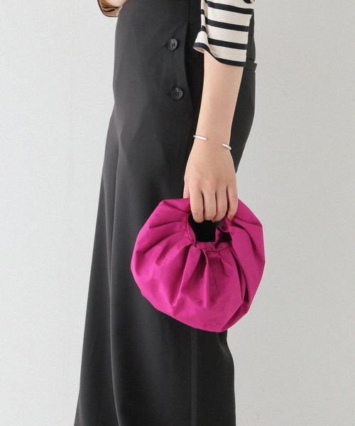 HELOYSE(エロイーズ)の「【HELOYSE/エロイーズ】 croissant shantung mini bag:ミニバッグ(ハンドバッグ・レディース・ピンク/ブラック・FREE)」の4枚目の写真